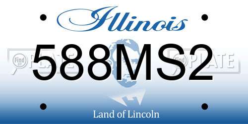 588MS2 Illinois License Plate