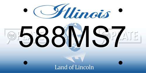 588MS7 Illinois License Plate