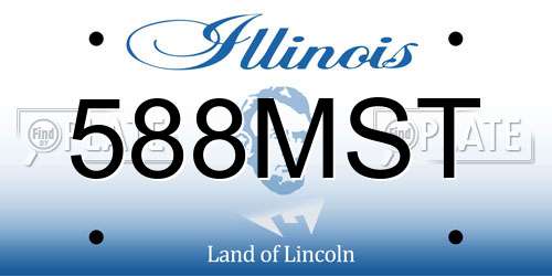 588MST Illinois License Plate