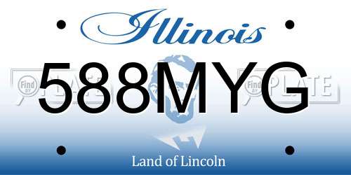 588MYG Illinois License Plate