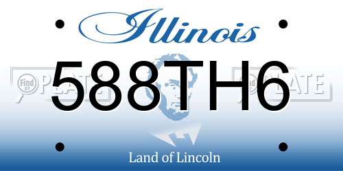 588TH6 Illinois License Plate