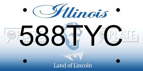 588TYC Illinois License Plate