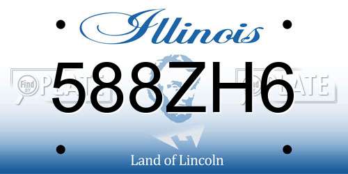 588ZH6 Illinois License Plate