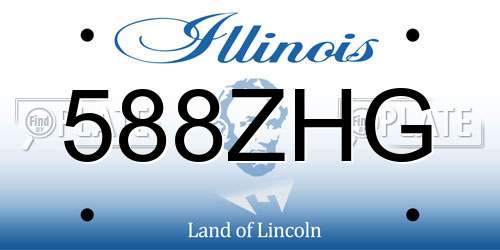 588ZHG Illinois License Plate