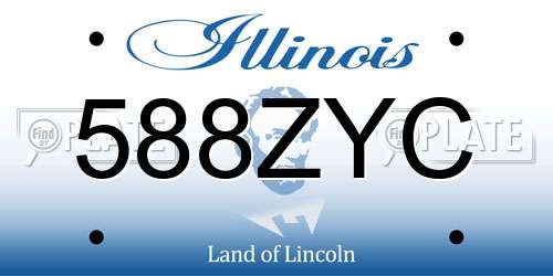 588ZYC Illinois License Plate