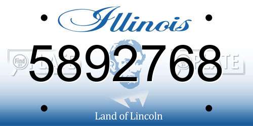 5892768 Illinois License Plate