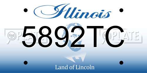 5892TC Illinois License Plate