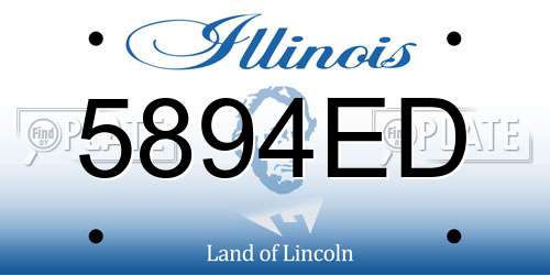 5894ED Illinois License Plate