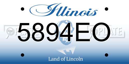 5894EO Illinois License Plate