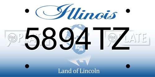 5894TZ Illinois License Plate