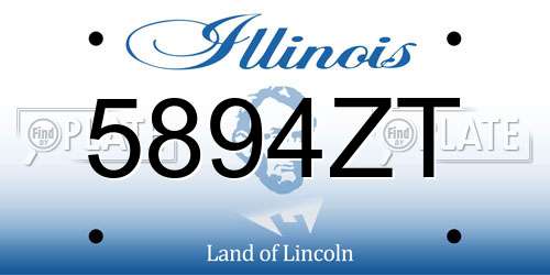 5894ZT Illinois License Plate