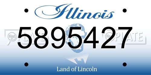 5895427 Illinois License Plate
