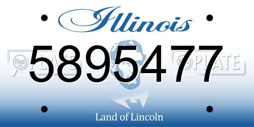5895477 Illinois License Plate