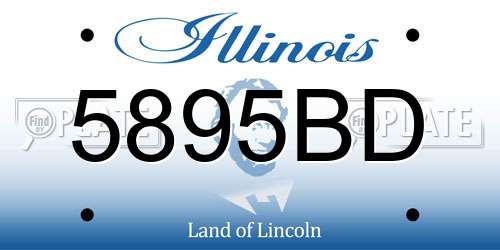 5895BD Illinois License Plate