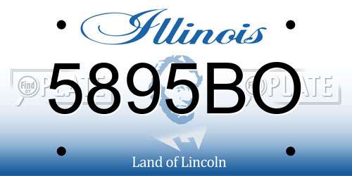 5895BO Illinois License Plate