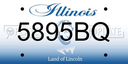 5895BQ Illinois License Plate