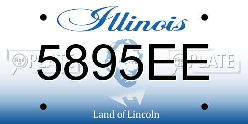 5895EE Illinois License Plate