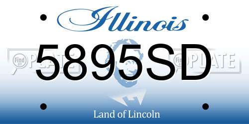 5895SD Illinois License Plate