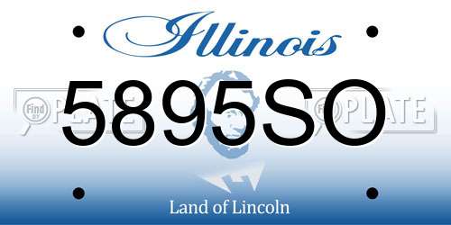5895SO Illinois License Plate