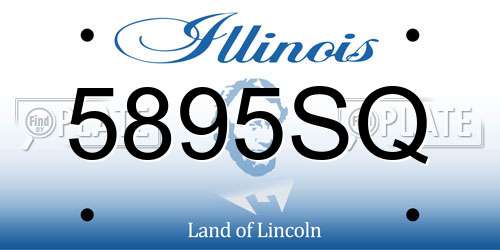 5895SQ Illinois License Plate