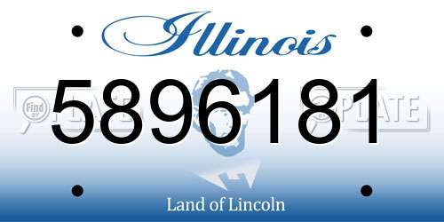 5896181 Illinois License Plate