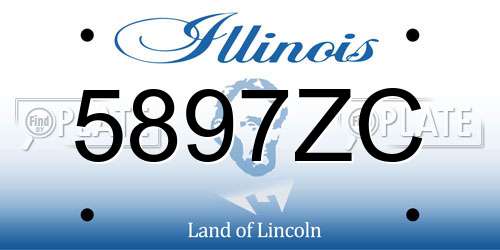 5897ZC Illinois License Plate