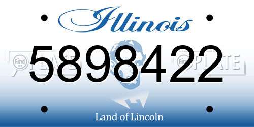 5898422 Illinois License Plate