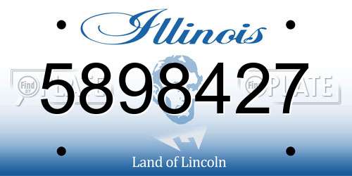 5898427 Illinois License Plate