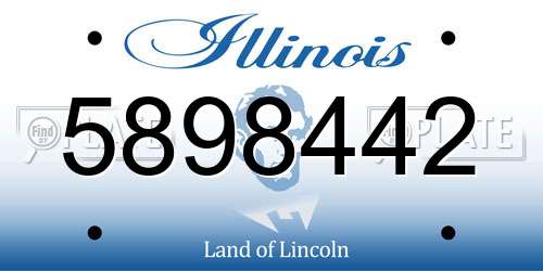 5898442 Illinois License Plate