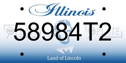 58984T2 Illinois License Plate
