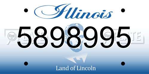 5898995 Illinois License Plate