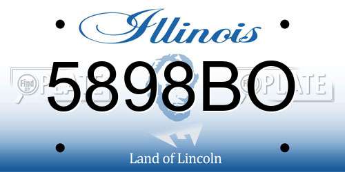 5898BO Illinois License Plate