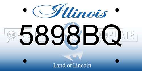 5898BQ Illinois License Plate