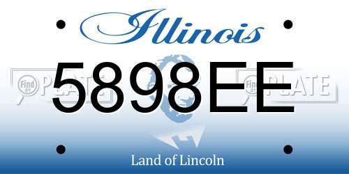 5898EE Illinois License Plate