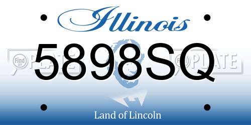 5898SQ Illinois License Plate