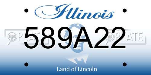 589A22 Illinois License Plate