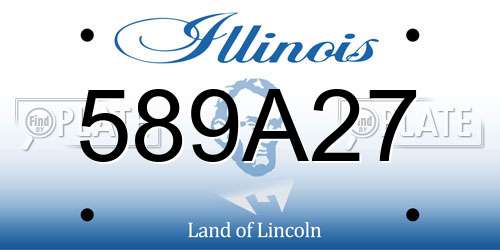 589A27 Illinois License Plate