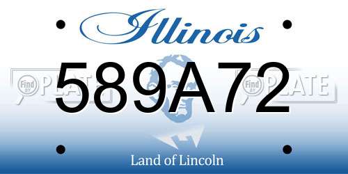 589A72 Illinois License Plate