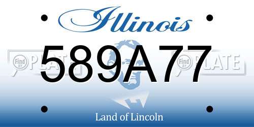 589A77 Illinois License Plate