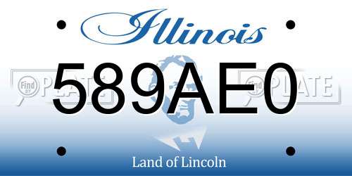 589AE0 Illinois License Plate