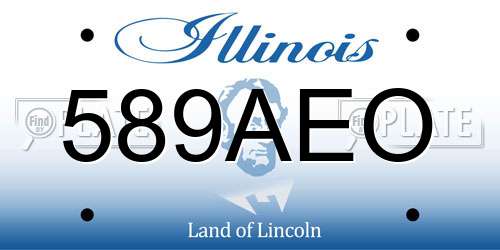 589AEO Illinois License Plate