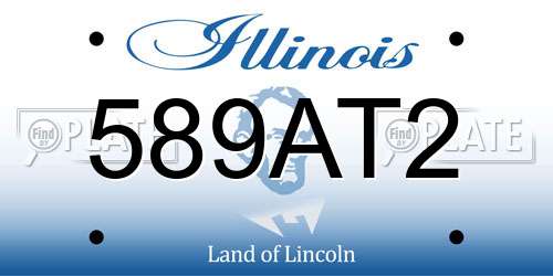 589AT2 Illinois License Plate