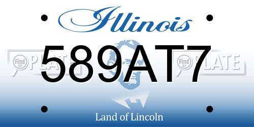 589AT7 Illinois License Plate