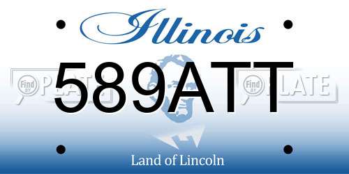 589ATT Illinois License Plate