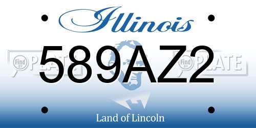 589AZ2 Illinois License Plate