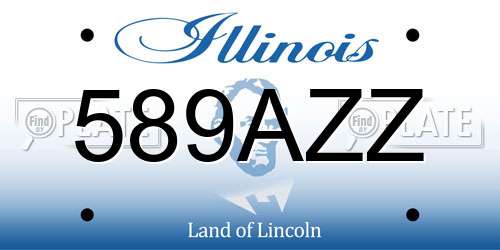 589AZZ Illinois License Plate