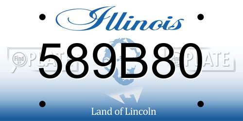 589B80 Illinois License Plate