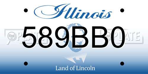 589BB0 Illinois License Plate