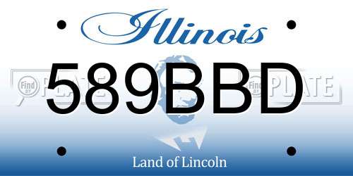 589BBD Illinois License Plate