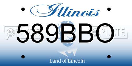 589BBO Illinois License Plate